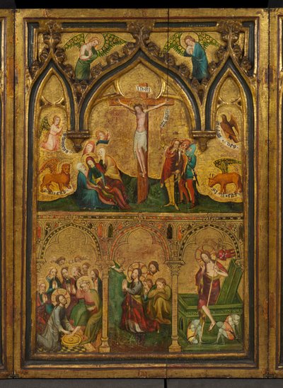 Korsfæstelsestriptykon (tidligere kendt som Estouteville Triptykon) (centralt panel), ca. 1374 (tempera på panel) af German School