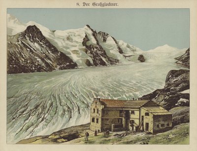 Der Grossglockner (farve litho) af German School