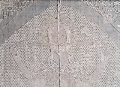 Detalje af en alterklæde med Kristus af Apokalypsen, anden halvdel af det 14. århundrede (linned) af German School