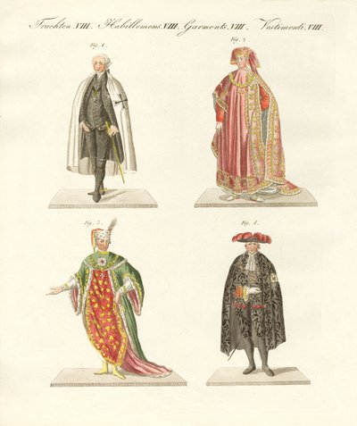 Anden ridderorden (farvet gravering) af German School