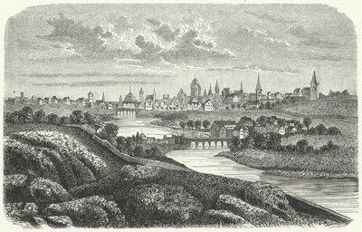 Dublin i det 17. århundrede (gravering) af German School