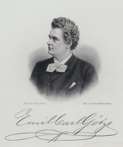 Emil Goetze, tysk operasanger (gravering) af German School