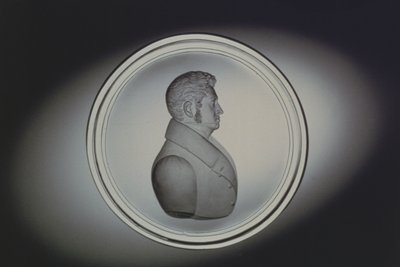 Indgraveret portræt af Dominick Biemann, Bohemia, 1834 (glas) af German School