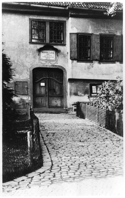 Indgang til Johann Sebastian Bachs (1685-1750) hus af German School