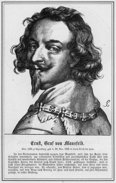 Ernst, greve af Mansfeld (stik) af German School