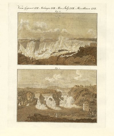 Falls (farvet gravering) af German School