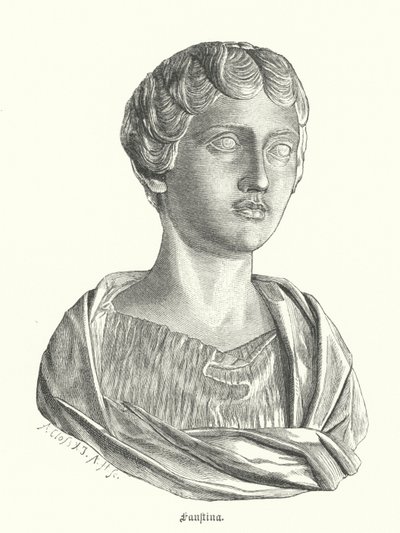 Faustina den Yngre, hustru til den romerske kejser Marcus Aurelius (stik) af German School
