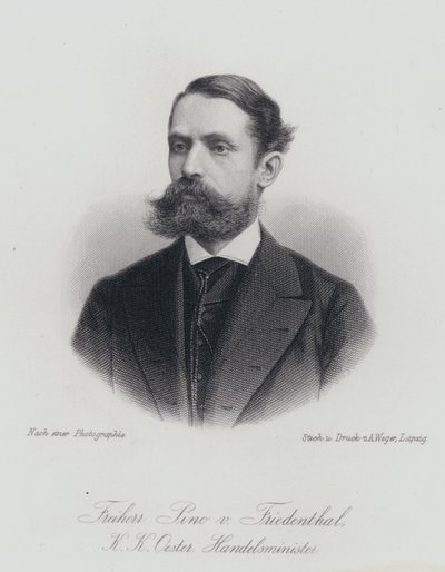 Felix Pino von Friedenthal, østrigsk embedsmand og politiker (gravering) af German School