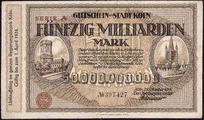 Halvtreds milliarder mark seddel, 1923 af German School