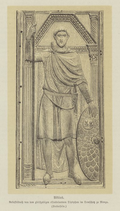 Flavius ​​​​Aetius, romersk general (gravering) af German School