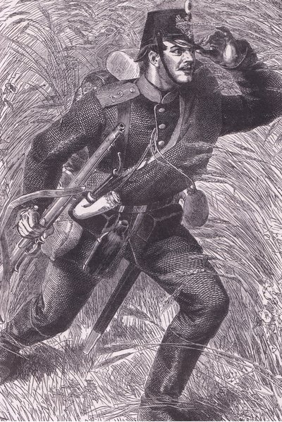 Forward, Cassells historie om krigen mellem Frankrig og Tyskland udgivet af Cassell and Company Limited, ca. 1890 (litho) af German School