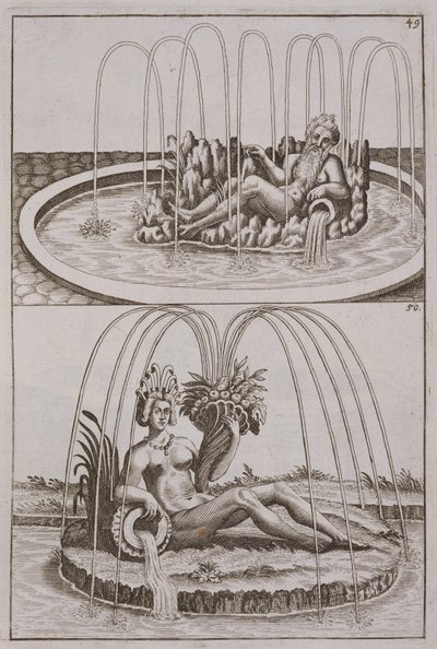 Springvand, fra Architectura Curiosa Nova af Georg Andreas Bockler (1617-85), udgivet 1704 af German School
