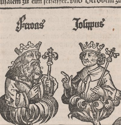 Fragment af illustration fra Nürnberg-krøniken af German School