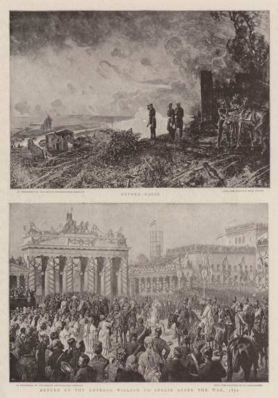 Fransk-preussisk krig (litho) af German School