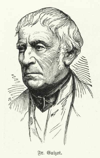 Francois Guizot, fransk historiker og statsmand (litho) af German School