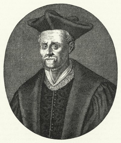 Francois Rabelais, fransk forfatter (gravering) af German School