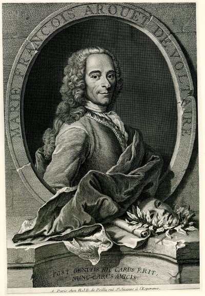 Francois Marie Arouet af Voltaire af German School