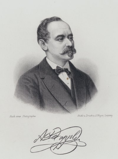 Franz Doppler, østrigsk fløjtenist og komponist (gravering) af German School