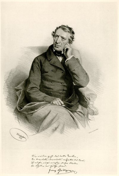 Franz Grillparzer, 1884-90 (fototype) af German School