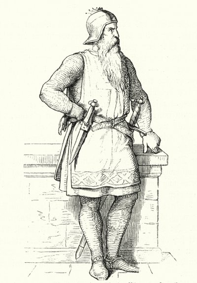 Frederick Barbarossa, konge af Tyskland og Italien og den hellige romerske kejser (gravering) af German School