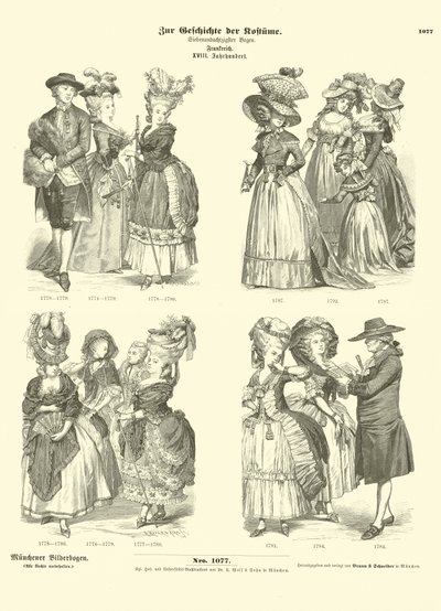 French costumes, 18th Century  af German School