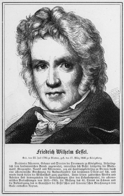 Friedrich Wilhelm Bessel (gravering) af German School