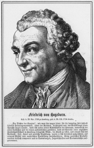 Friedrich von Hagedorn (gravering) af German School