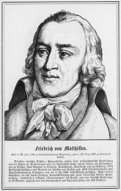 Friedrich von Matthisson (gravering) af German School