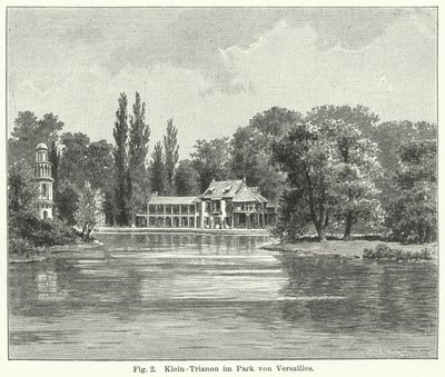 Havedesign: Petit Trianon, Versailles, Frankrig (gravering) af German School
