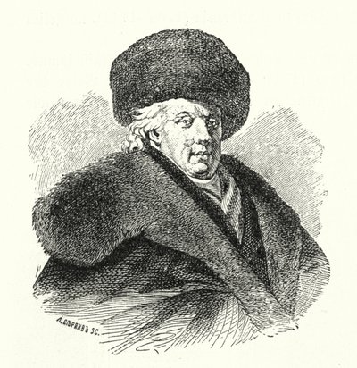 Gavrila Dershavin, russisk digter (gravering) af German School
