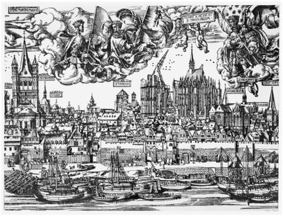 Generelt syn på Köln, 1531 af German School