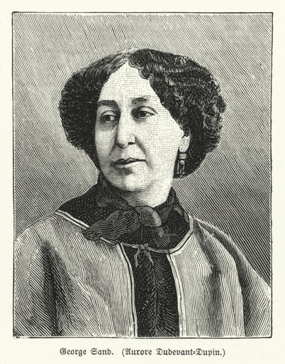 George Sand, fransk romanforfatter (litho) af German School