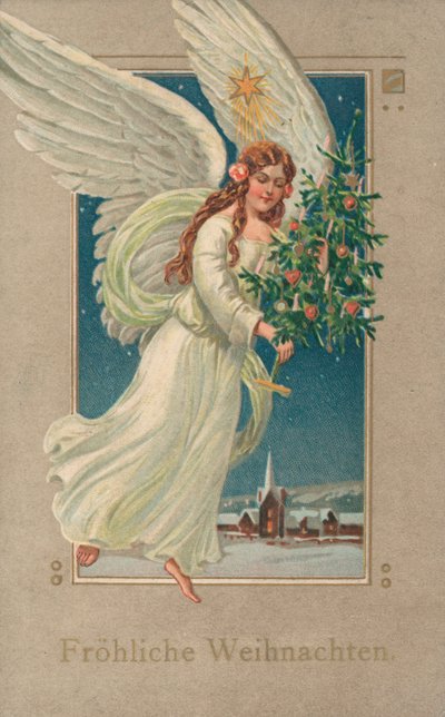 Tysk julekort (farve litho) af German School