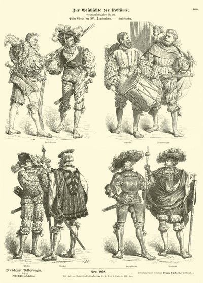 German Landsknechte, early 16th Century  af German School