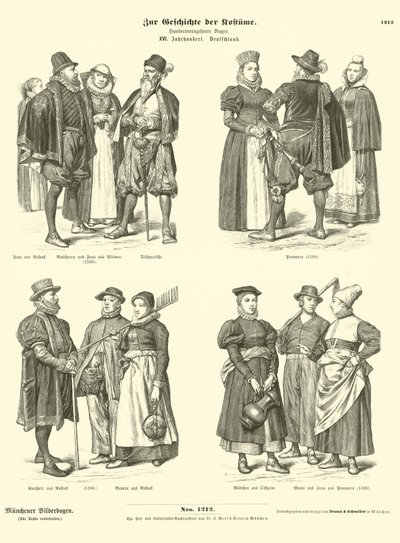 German costumes, 16th Century  af German School