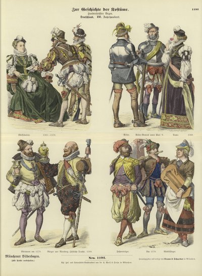 German costumes, 16th Century  af German School