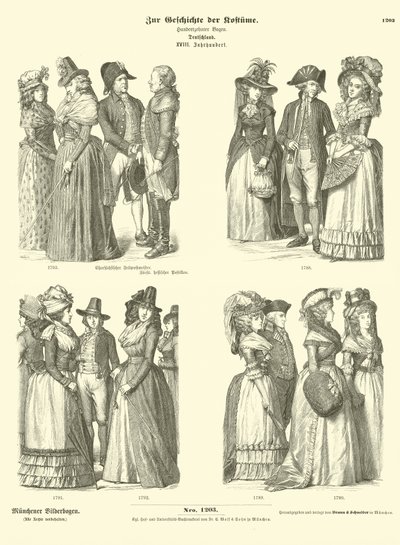 German costumes, 18th Century  af German School