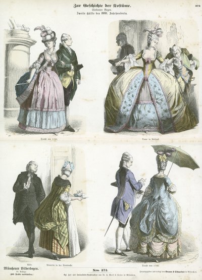 German costumes, second half of 18th Century  af German School