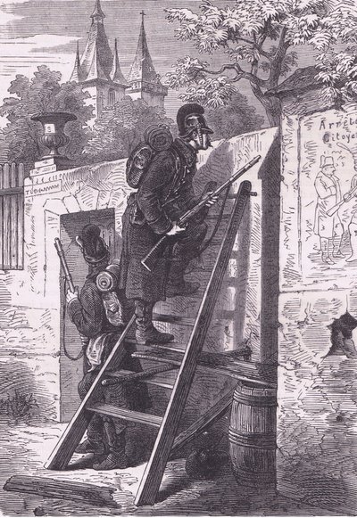 Tysk udforskningsfest, Cassells historie om krigen mellem Frankrig og Tyskland udgivet af Cassell and Company Limited, ca. 1890 (litho) af German School