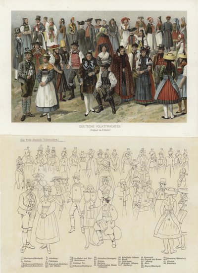 tyske folkedragter af German School