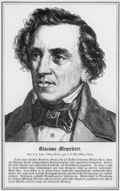 Giacomo Meyerbeer (gravering) af German School