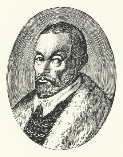 Giovanni Guarini, italiensk digter (gravering) af German School