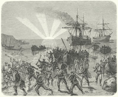 Giuseppe Garibaldi lander i Marsala, Sicilien af German School