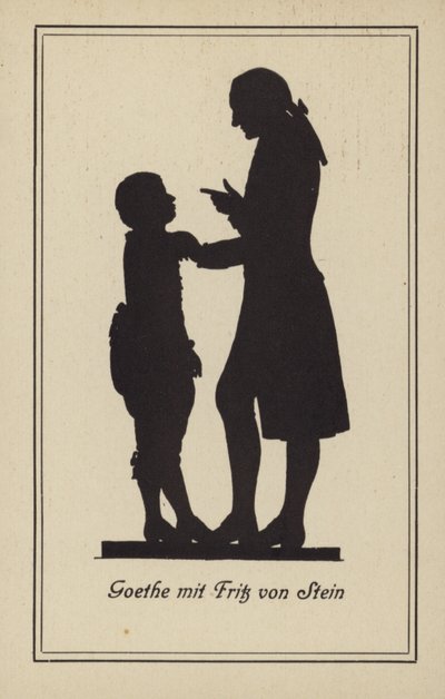 Goethe med Fritz von Stein (litografi) af German School