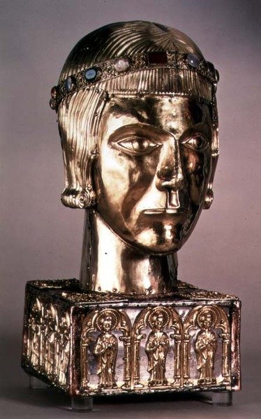 Guldhoved af St. Eustace, ca. 1210, Tyskland af German School