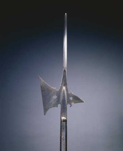 Hellebard, ca. 1520 (stål og træ) af German School