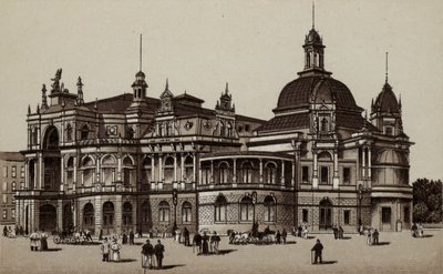 Hamborg: Concerthaus, Concert-House (litho) af German School
