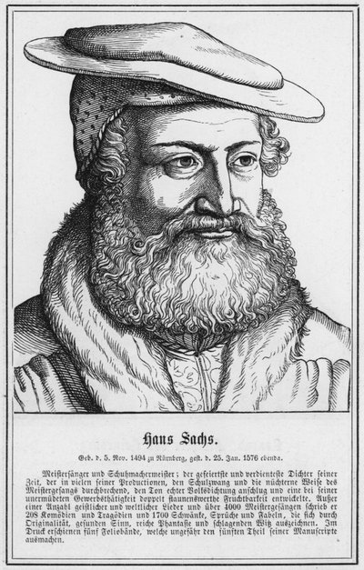 Hans Sachs (gravering) af German School