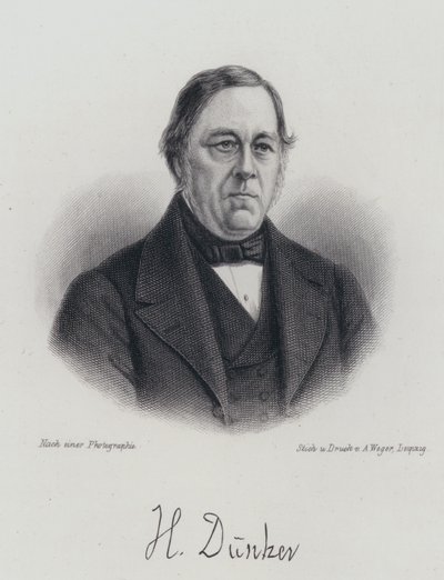 Heinrich Duentzer, tysk filolog og litteraturhistoriker (gravering) af German School