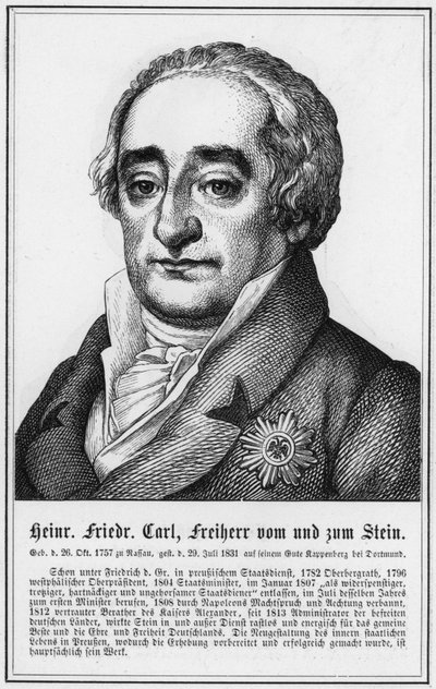 Heinrich Friedrich Carl, Freiherr von und zum Stein (gravering) af German School